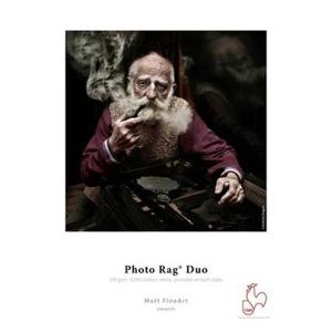  Hahnemuhle Photo Rag Duo, 100 % Rag, Bright White Matte Inkjet Paper, Coated 2 Sides, 276 g/mA, 17x22", 25 Sheets 