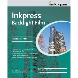  Inkpress Backlight Translucent White Semi-matte Inkjet Film, 4mil., 24"x100' Roll 