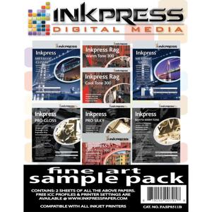  Inkpress Media Fine Art Inkjet Paper Sample Pack, 8.5x11", 16 Sheets 