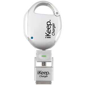 iKeep Universal Smartphone Retractable Charger & Clip IK2SLVR