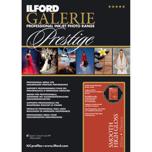  Ilford GALERIE  Smooth High Gloss Inkjet Paper, 8.5x11", 25 Sheet Pack 