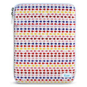 iLuv Festival Luxe Leatherette Sleeve for iPad, Red: Picture 1 regular