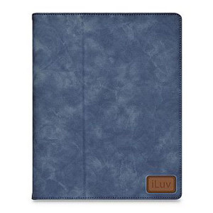 iLuv Denim Leatherette Folio Case for iPad, Blue: Picture 1 regular