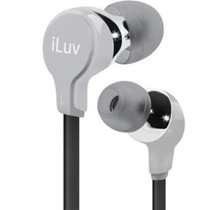 iLuv iEP314 Ergonomic and Comfort Sound Isolating Flat-Wire Earphones IEP314SIL