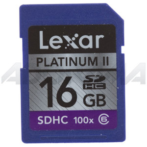 Lexar LSD16GBSBNA100 Platinum II Series 16GB 100x SDHC Memory Card: Picture 1 regular