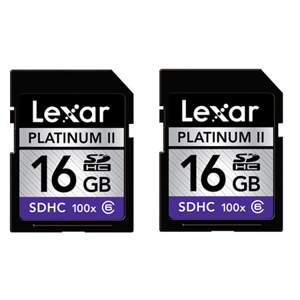 Lexar ILXSD16G1P22 16GB 100x SDHC Memory Card 2-Pack: Picture 1 regular