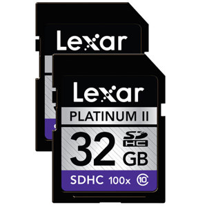 Lexar LSD32GBSBNA1002 32GB, 100x SDHC 2-Pack Class 10 Memory Card: Picture 1 regular