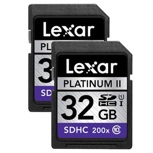 Lexar 32GB Class 10, 200x Platinum II Series SDHC Memory Cards - Two Pack: Picture 1 regular