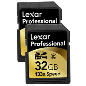 Lexar LSD32GCRBNA1332 32GB 133x SDHC Memory Card 2-PACK: Picture 1 regular