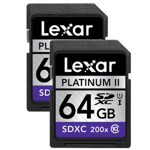 Lexar 64GB Class 10, 200x Platinum II Series SDHC Memory Cards - Two Pack: Picture 1 regular