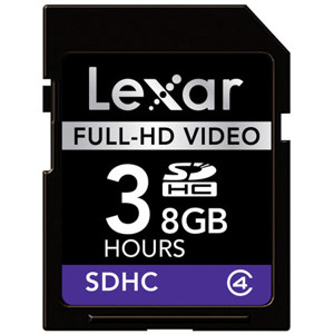 Lexar 8GB SDHC Full-HD Video Memory Card: Picture 1 regular