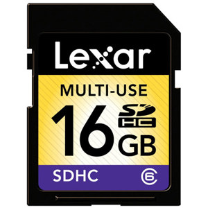 Lexar Multi-Use 16GB Class 6 SDHC Flash Memory Card