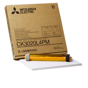 Mitsubishi Matte Color Paper & Ribbon Kit for 50 Prints, Size: 8x10", for the CP-3020DU Dye Sublimation Thermal Printer 