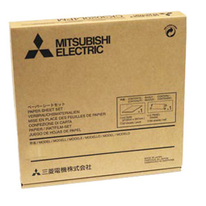  Mitsubishi Glossy Color Paper & Ribbon Kit for 50 Prints, Size: 8x12", for the CP-3020DU Dye Sublimation Thermal Printer 
