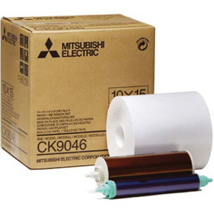  Mitsubishi 6" Wide Paper Roll & Inksheet for 600 Photos, Size: 4x6", for some CP Series Dye Sublimation Thermal Printers. 