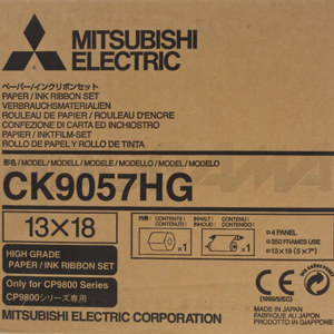  Mitsubishi 6" Wide HG Paper Roll & Inksheet for 350 Photos, Size: 5x7", for some CP Series Dye Sublimation Thermal Printers 
