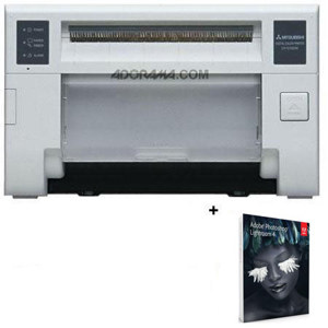  Mitsubishi CP-D70DW Single-Deck Compact Photo Printer - Bundle with Adobe Photoshop Lightroom V4 Software 
