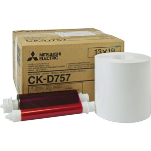 Mitsubishi 5x7" Paper Roll and Inksheet Dye Sub Media for CP-D707DW / CD-D70DW, 460 Photos 