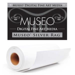  Museo Silver Rag, Archival Fine Art Gloss Inkjet Paper, 300gsm, 15mil, 17"x50' Roll. 