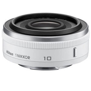  Nikon 1  10mm f/2.8 Lens for Mirrorless Camera System - White 