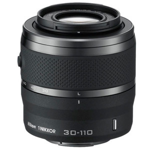  Nikon 1  30-110mm f/3.8-5.6 VR Lens for Mirrorless Camera System - Black 