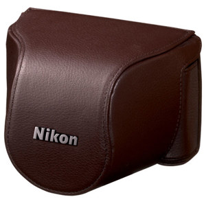 Nikon CB-N2000SA Leather Body Case Set, Brown, f/Nikon J1: Picture 1 regular