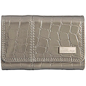 Nikon Coolpix S Series Faux Crocodile Skin Case, Silver: Picture 1 regular