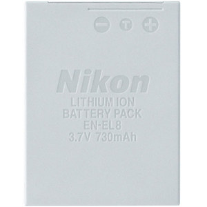 Image :  Nikon EN-EL8 Rechargeable Lithium-ion Battery Pack for many Coolpix S series Digital Cameras 
