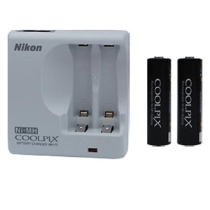 Nikon EN-MH2-B2/MH-72 NiMH AA Batteries amp; Charger Kit Thumbnail Image