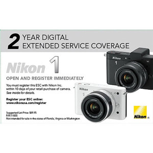 Nikon 2 Year Extended Warranty, for Nikon 1 J1 / J2 / V1 / V2: Picture 1 regular