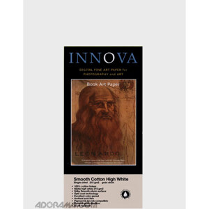  Innova Art Photo Smooth Cotton, Bright White Matte Inkjet Paper, 215gm2, 17x22", 25 Sheets. 