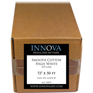  Innova Art Photo Art Smooth Cotton High White Paper, 72"x50' Roll 