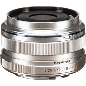  Olympus M. Zuiko Digital 17mm f/1.8 Lens - Silver - for Micro Four Thirds System 