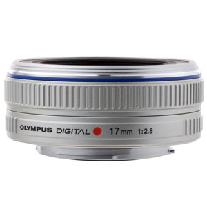  Olympus M. Zuiko Digital 17mm f/2.8 Lens - Silver - for Micro Four Thirds System 