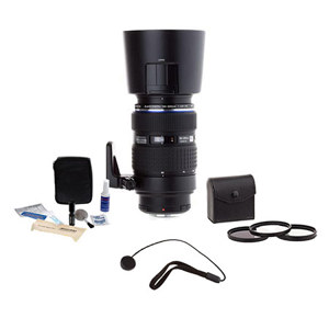  Olympus Zuiko 50-200mm f/2.8-3.5 Digital ED SWD Lens for E Series DSLRs - (Four Thirds System) with 67mm Photo Filter Kit, Lens Cap Leash, Professional Lens Cleaning Kit, 