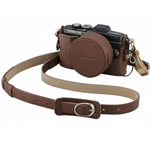  Olympus LC-60.5GL Leather Lens Cover for 14-42mm EZ Lens, Brown 