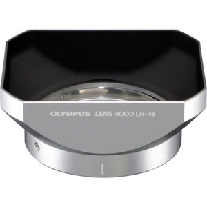  Olympus Metal Hood LH-48 for M.ZUIKO Digital ED 12mm Lens - Silver 