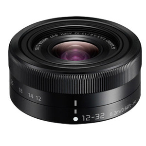  Panasonic 12-32mm F/3.5-5.6 Lumix G Vario Aspherical OIS Lens for Micro Four Thirds Lens Mount Systems - Black 