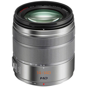  Panasonic Lumix G Vario 14-140mm f/3.5-5.6 Power O.I.S. Lens, Black Micro Four Thirds Lens, Silver 