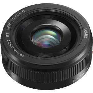  Panasonic 20mm f/1.7 Lumix II Aspherical Lens for Micro Four Thirds Lens Mount Systems - Black 