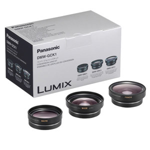  Panasonic DMW-GCK1 Conversion Lens Kit, Consisting of: DMW-GFC1 Fisheye Conversion Lens, DMW-GMC1 Macro Conversion Lens &  DMW-GWC1 Wide Conversion Lens 