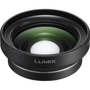  Panasonic DMW-GWC1 Wide Conversion Lens with with Adaptor Ring for 14-42mm F/3.5-5.6 Lumix GX Vario Power OIS Lens & H-H014 Lumix G 14mm, f/2.5 Aspherical Lens 
