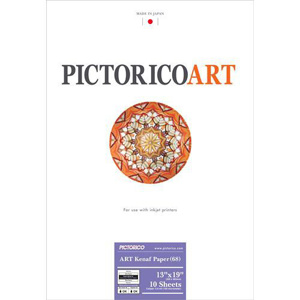  Pictorico MW1PL-LTR Art Kenaf 68, Dual Sided Inkjet Paper with Matte Surface, 93gsm, 5.9 mil., 13x19", 10 Sheets. 