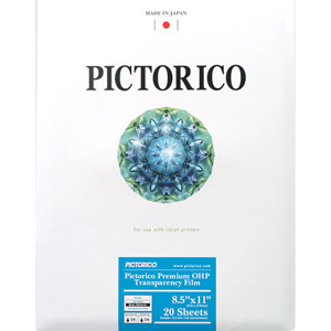  Pictorico TPU100 Premium OHP Transparency Film, 170gsm, 5.2mil., 8.5x11"-20 Sheets 