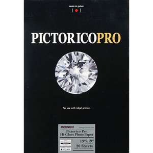  Pictorico PPR200 Pro Hi-Gloss Resin Coated Inkjet Photo Paper, 11.4 mil., 290gsm, 13x19", 20 Sheets 
