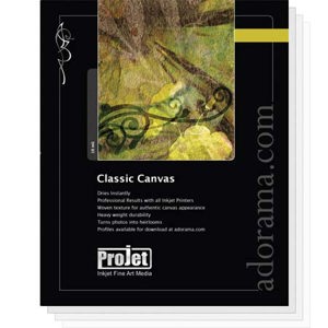  Projet Fine Art Canvas, Matte Surface Inkjet Media, 18.0 mil., 11x17", 10 Sheet Pack 