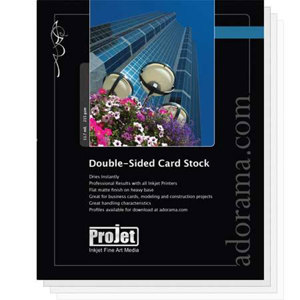  Projet Extra Heavyweight Card Stock, Double Sided Matte Surface Inkjet Paper, 11.7 mil., 5x7", 20 Sheet Pack. 
