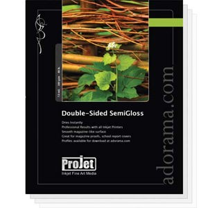  Projet Double Sided Semi-Gloss Surface Inkjet Paper, 7.0 mil., 11x14", 20 Sheet Pack 