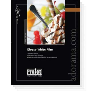  Projet Premium White Inkjet Film, 7mil Glossy Polyester Base, 8.5x11", 50 Sheets 