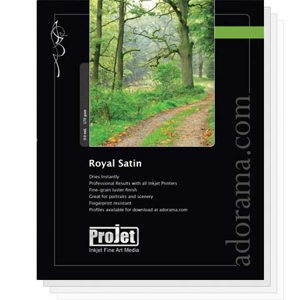 Projet Royal Satin, Pearl Surface Resin Coated Inkjet Paper, 9.0 mil., 5x7", 20 Sheet Pack 
